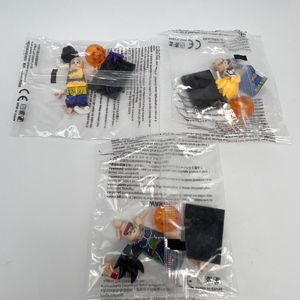 Dragon Ball Z Minifigures Chi-Chi Vegeta Bardock 3 Sealed Polybags Small Brick